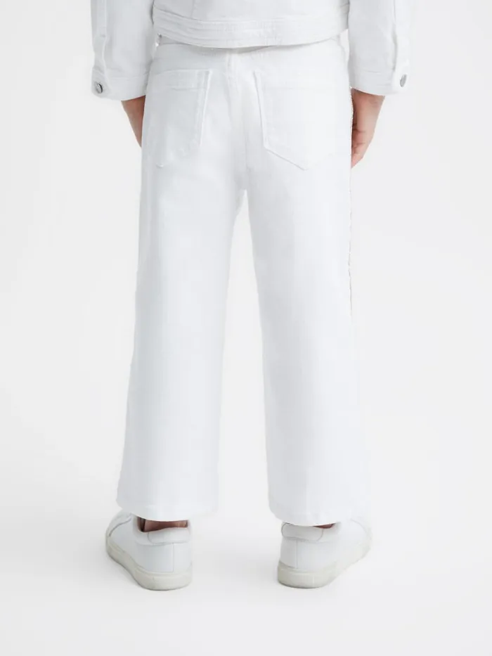 Children Reiss Jeans Nala Sparkle Stripe Jeans White
