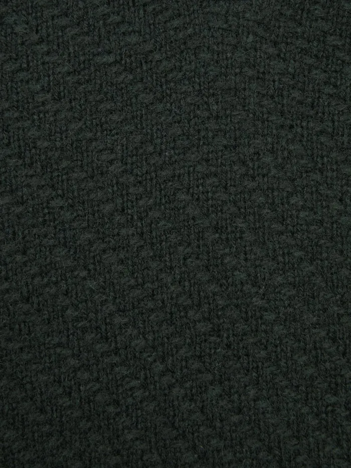 Children Reiss Knitwear Tempo Slim Fit Knitted HalfZip Funnel Neck Jumper Forest Green