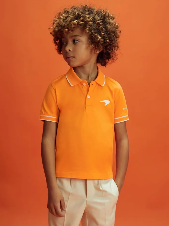 Children Reiss Reiss X Mclaren F1 Team F1 Mercerised Cotton Polo Shirt Papaya Children Reiss Reiss X Mclaren F1 Team F1 Mercerised Cotton Polo Shirt Papaya