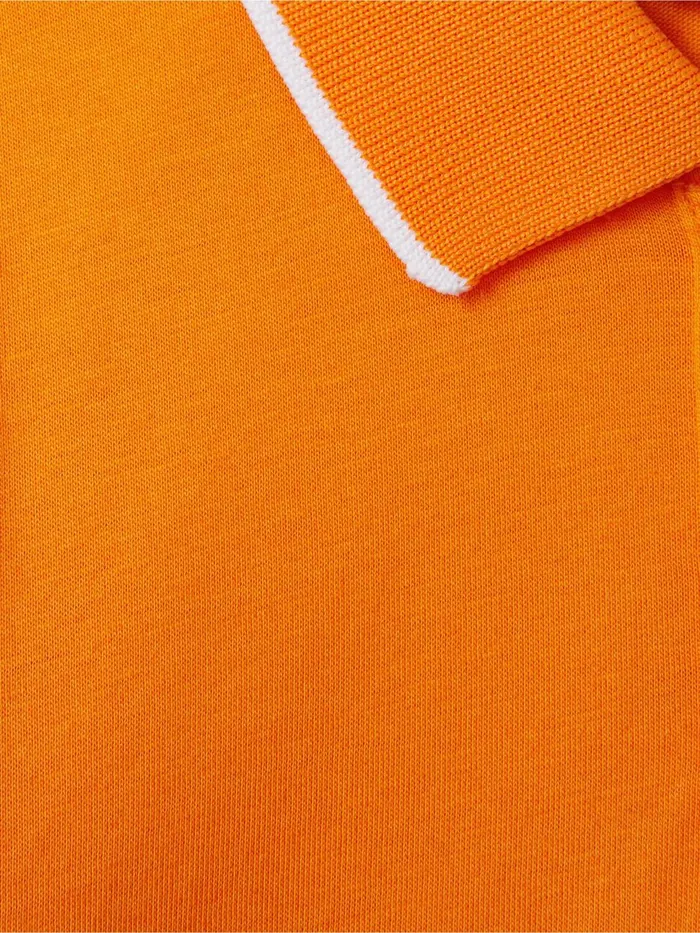 Children Reiss Reiss X Mclaren F1 Team F1 Mercerised Cotton Polo Shirt Papaya