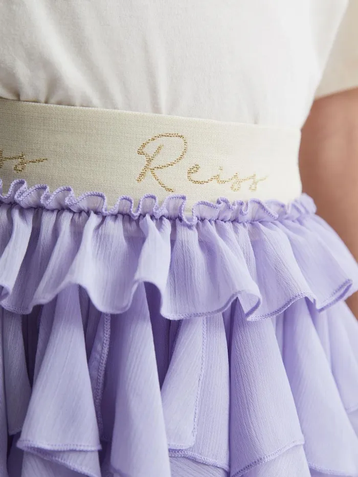 Children Reiss Skirts and Shorts Lola Ruffle Tulle Skirt Lilac