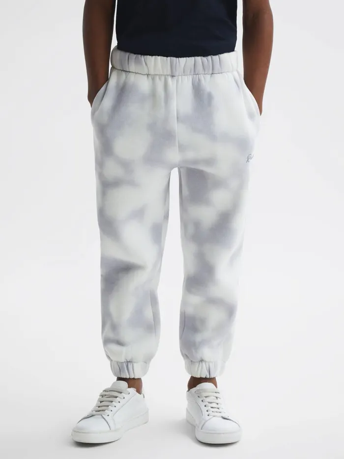 Children Reiss Sweats and Hoodies Cassius Cotton Tie Dye Joggers Blue