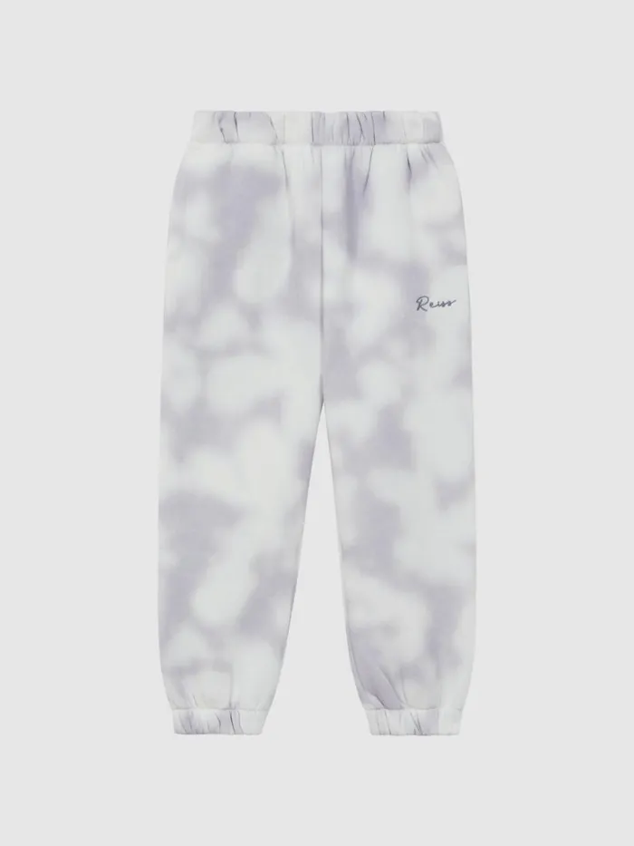 Children Reiss Sweats and Hoodies Cassius Cotton Tie Dye Joggers Blue