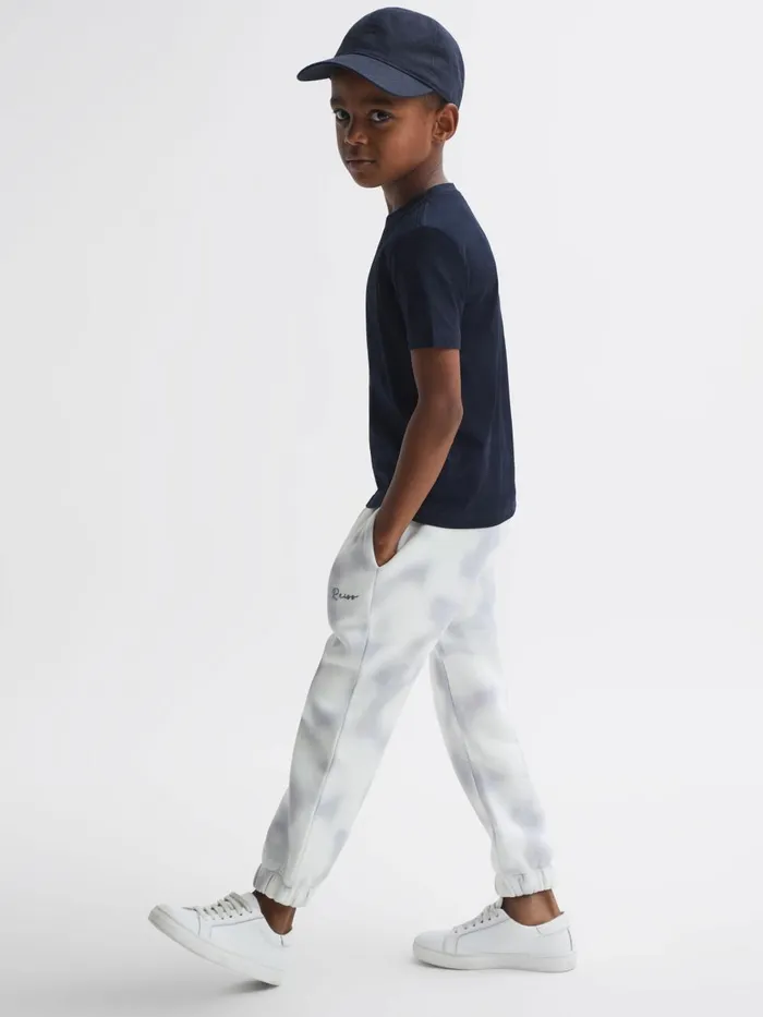 Children Reiss Sweats and Hoodies Cassius Cotton Tie Dye Joggers Blue