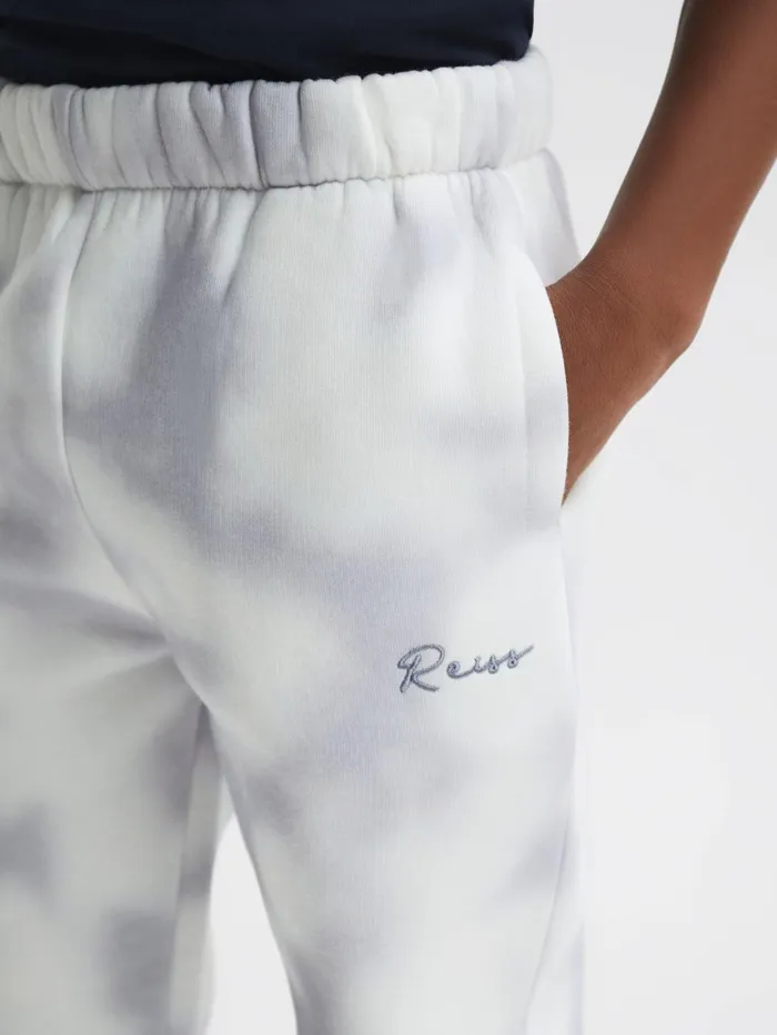 Children Reiss Sweats and Hoodies Cassius Cotton Tie Dye Joggers Blue