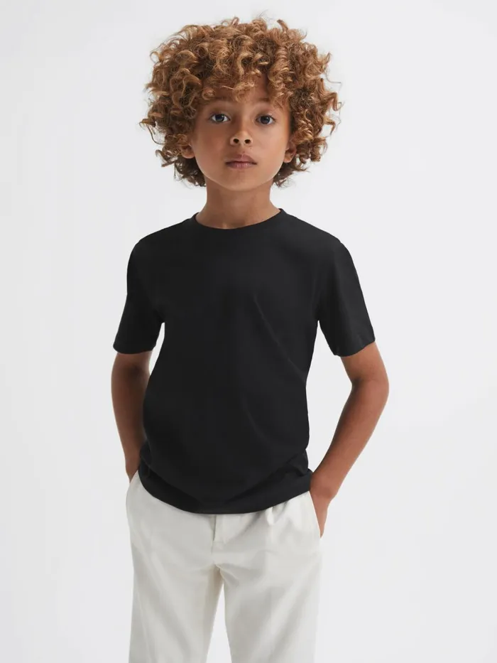 Children Reiss TShirts Bless Crew Neck TShirt Black