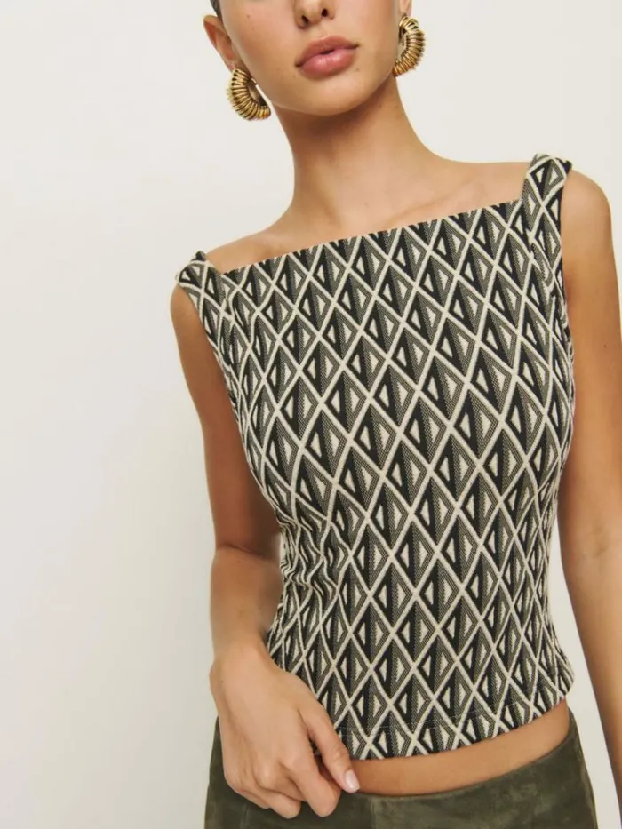 Clothing The Reformation Birch Knit Top Art Deco