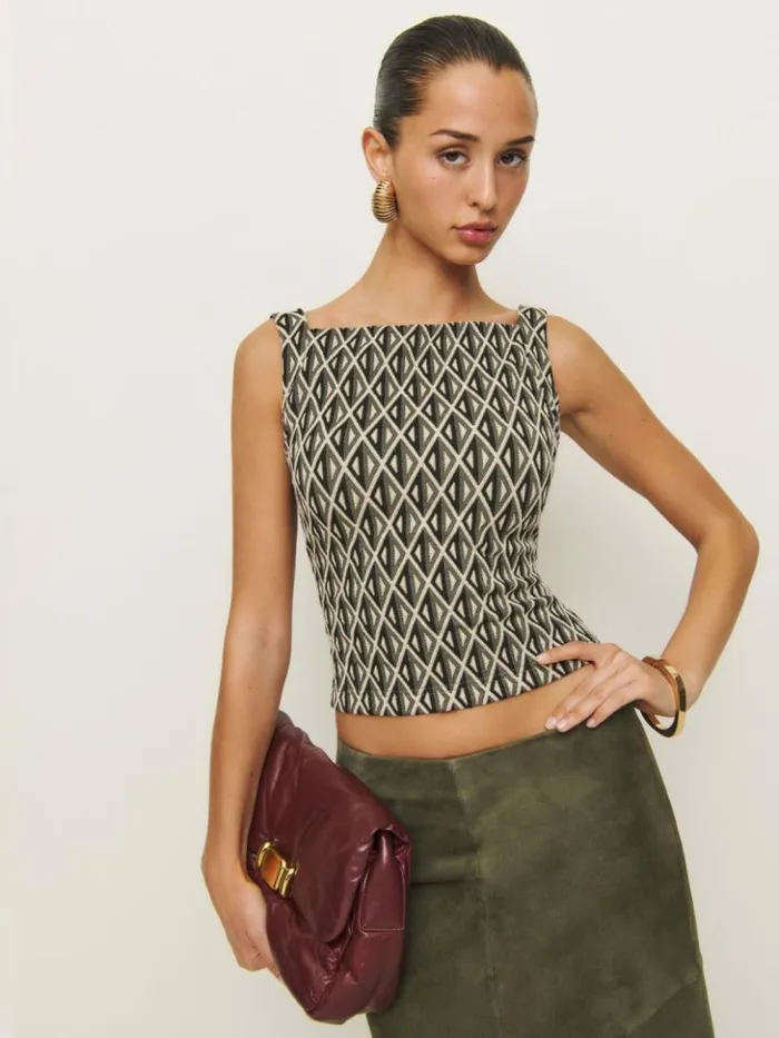 Clothing The Reformation Birch Knit Top Art Deco