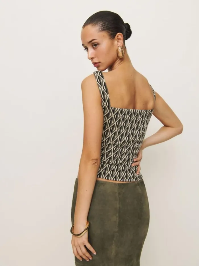 Clothing The Reformation Birch Knit Top Art Deco