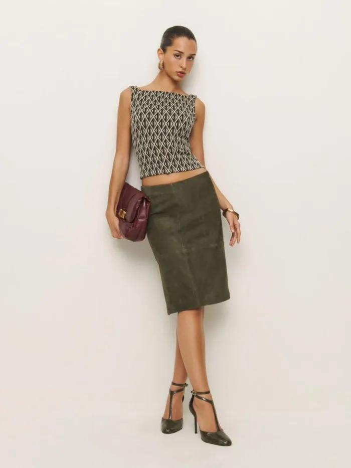 Clothing The Reformation Birch Knit Top Art Deco