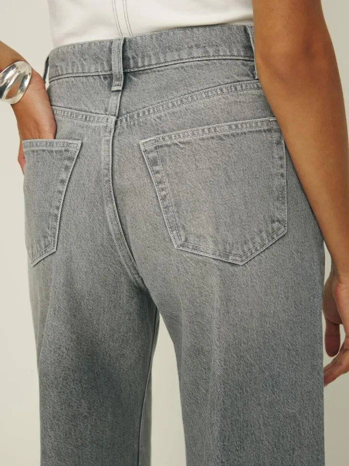 Clothing The Reformation Cary High Rise Slouchy Wide Leg Jeans Nixie