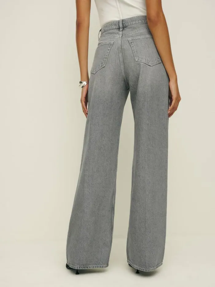 Clothing The Reformation Cary High Rise Slouchy Wide Leg Jeans Nixie