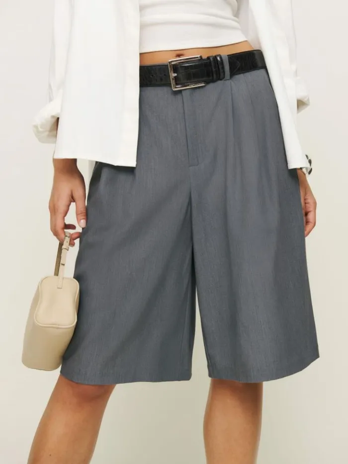 Clothing The Reformation Drew Low Rise Short Grey