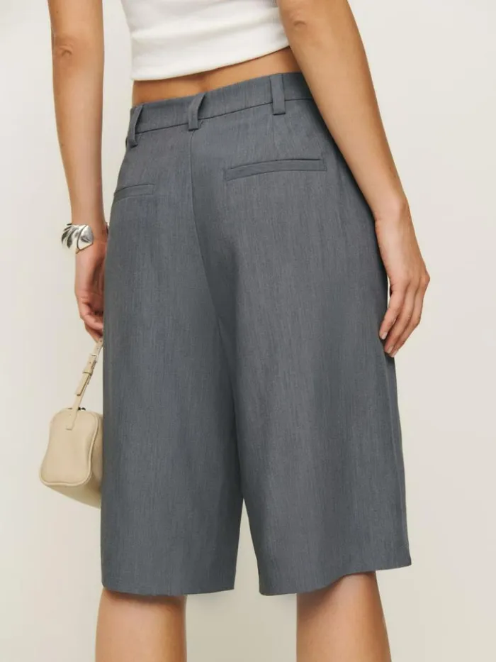 Clothing The Reformation Drew Low Rise Short Grey