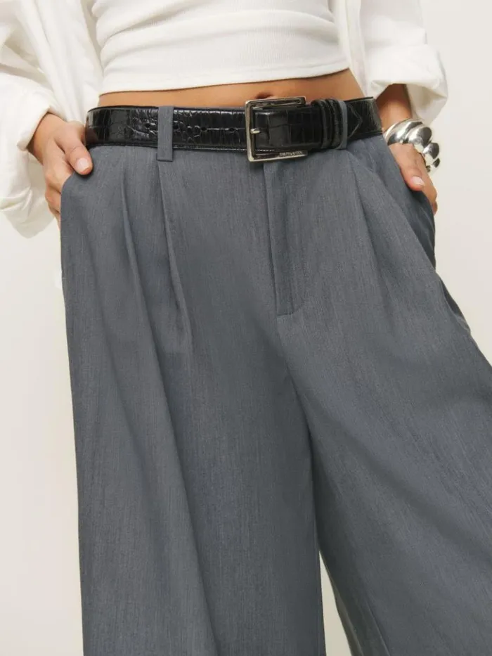Clothing The Reformation Drew Low Rise Short Grey