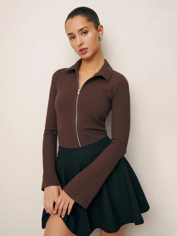 Clothing The Reformation Duke Knit Top Cafe