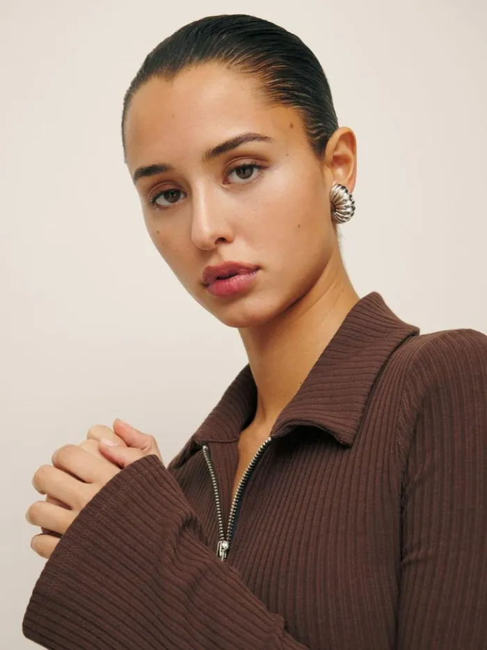 Clothing The Reformation Duke Knit Top Cafe