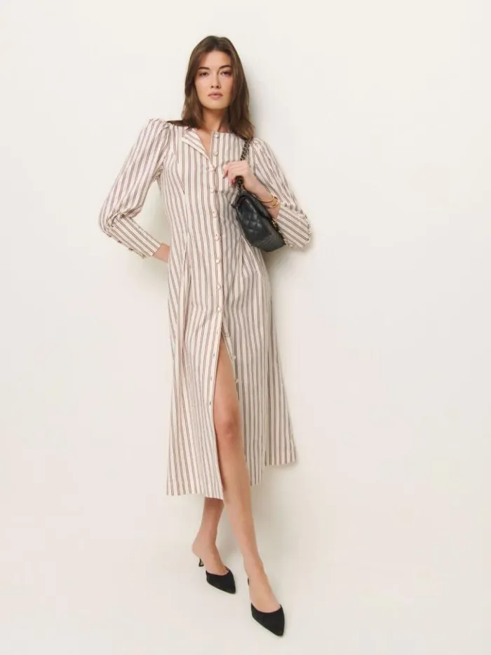 Clothing The Reformation Halia Dress August Stripe