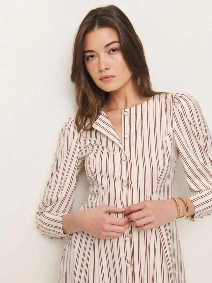 Clothing The Reformation Halia Dress August Stripe