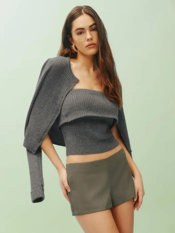 Clothing The Reformation June Low Rise Short Poppyseed