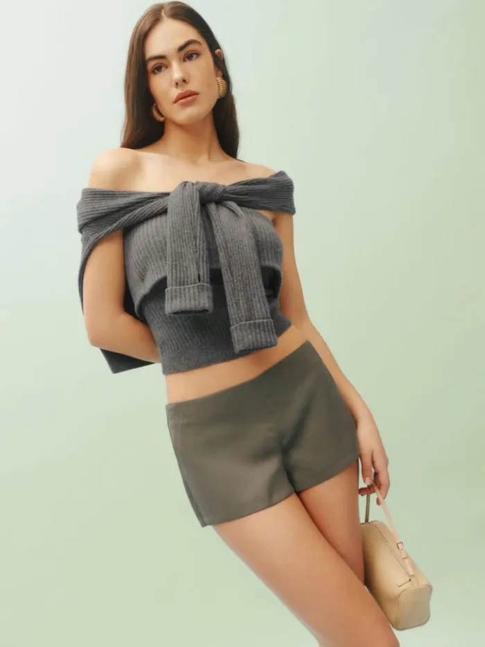 Clothing The Reformation June Low Rise Short Poppyseed