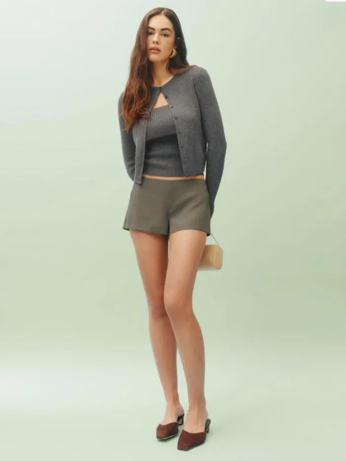 Clothing The Reformation June Low Rise Short Poppyseed