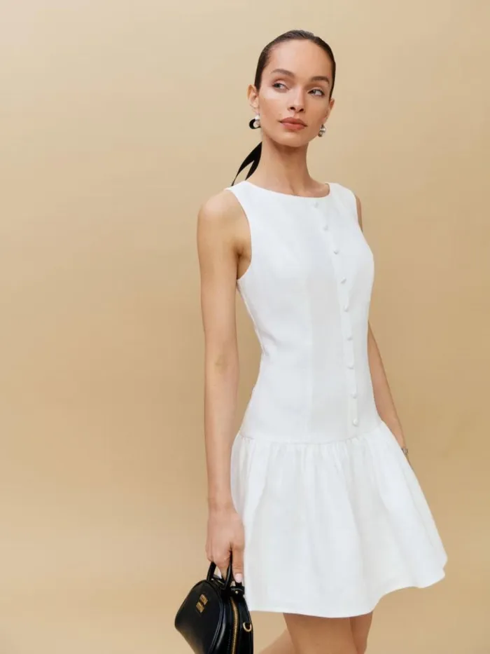 Clothing The Reformation Keoni Linen Dress White