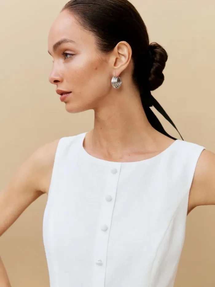 Clothing The Reformation Keoni Linen Dress White