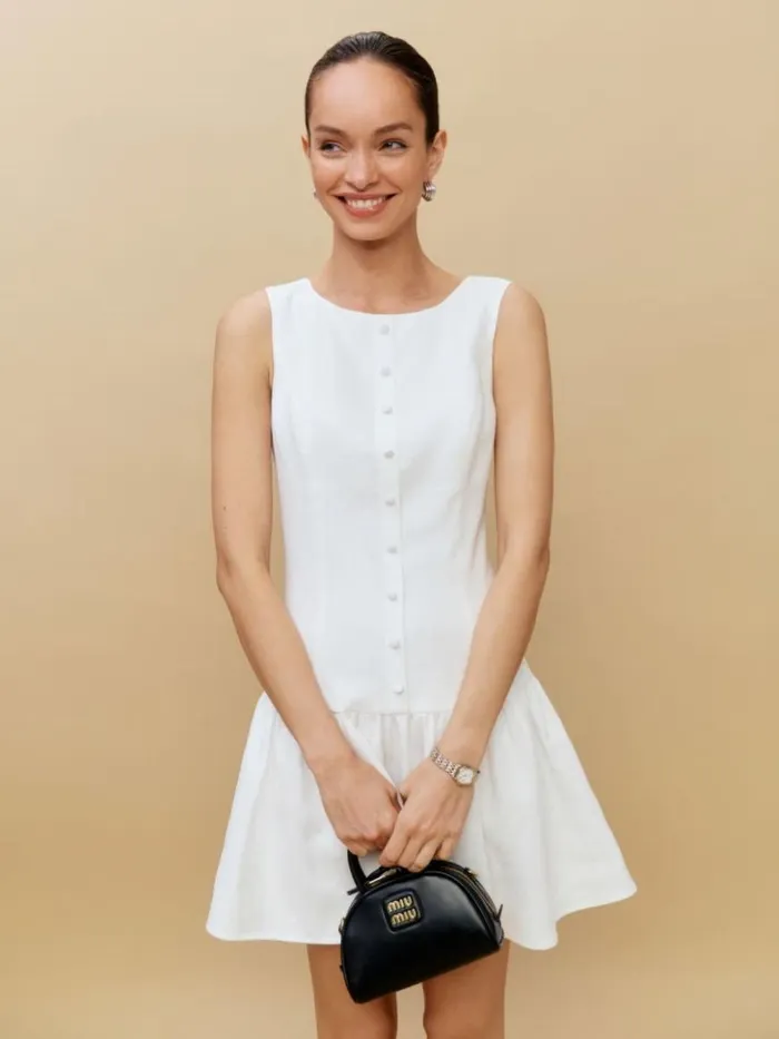 Clothing The Reformation Keoni Linen Dress White