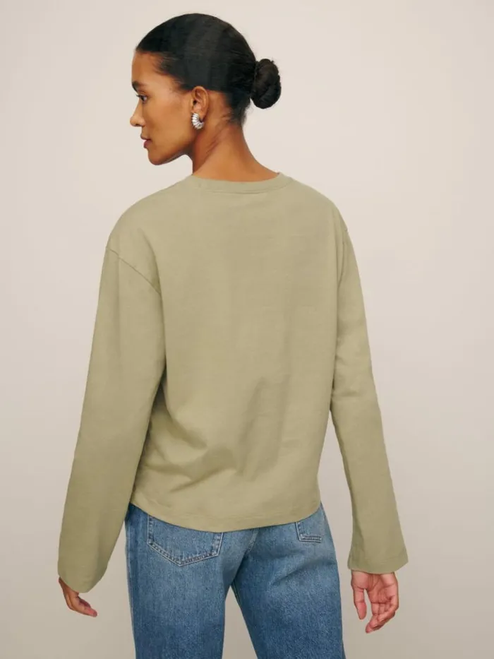Clothing The Reformation Kingston Long Sleeve Tee Lichen
