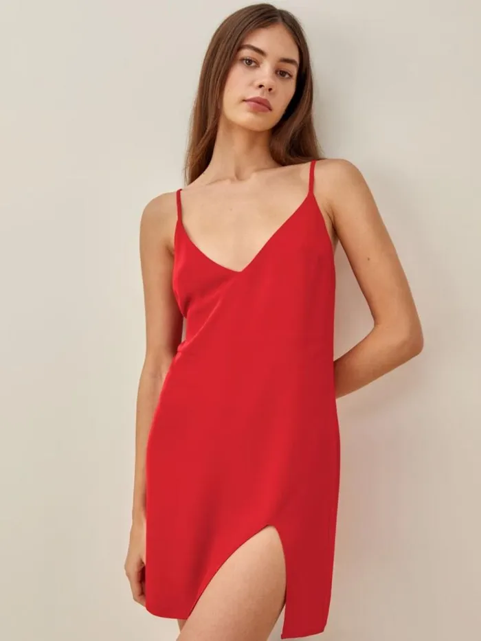 Clothing The Reformation Marlowe Dress Cherry