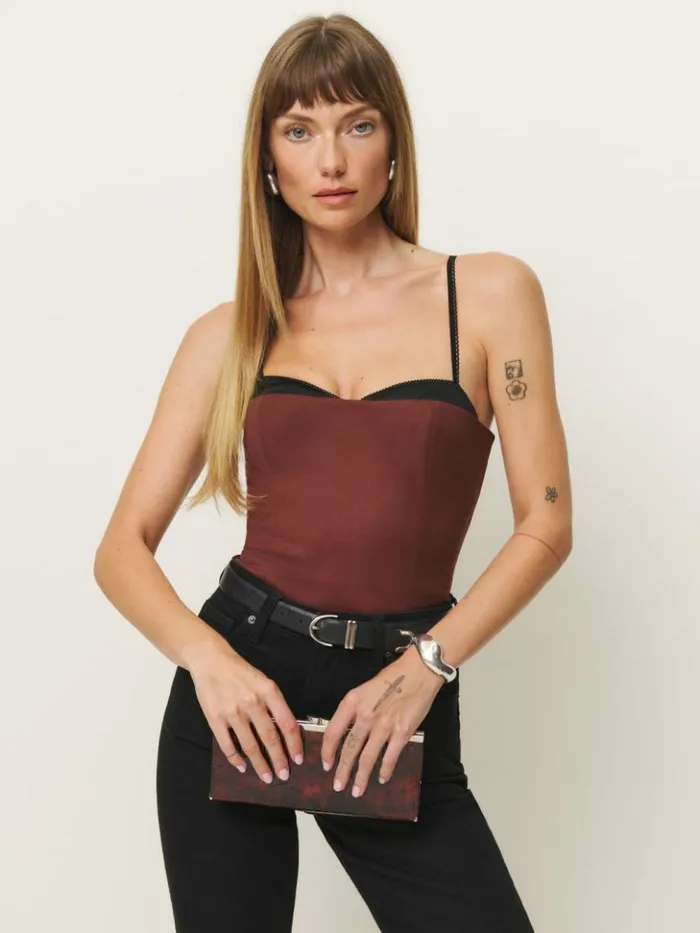Clothing The Reformation Melanie Top Red