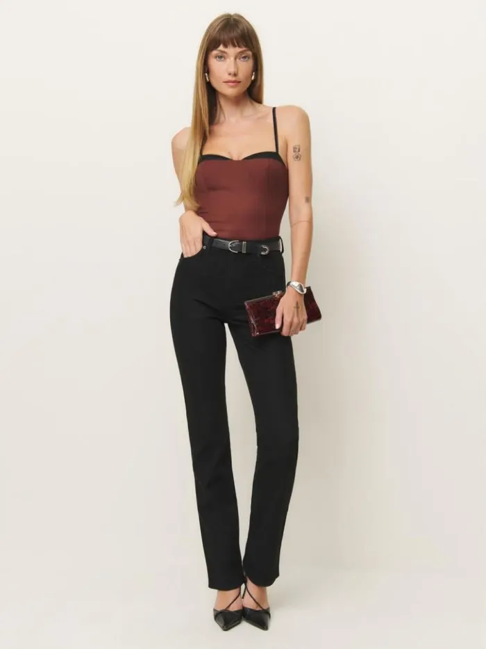 Clothing The Reformation Melanie Top Red