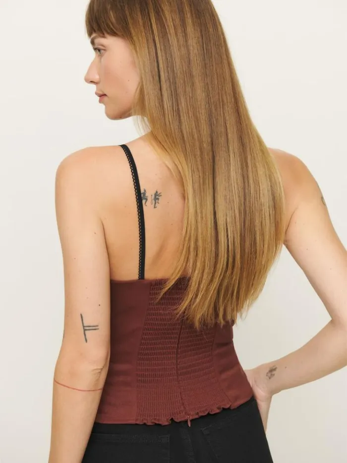 Clothing The Reformation Melanie Top Red