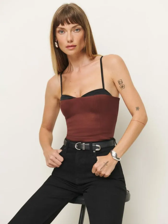 Clothing The Reformation Melanie Top Red