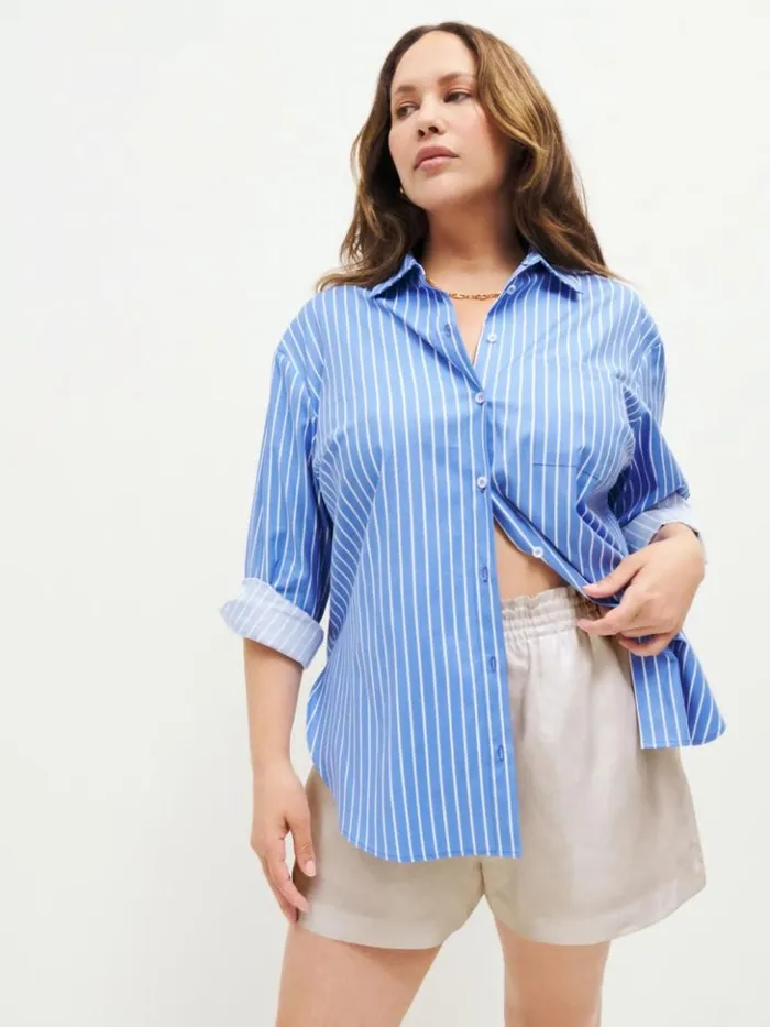 Clothing The Reformation Mila Linen Short Es Oatmeal