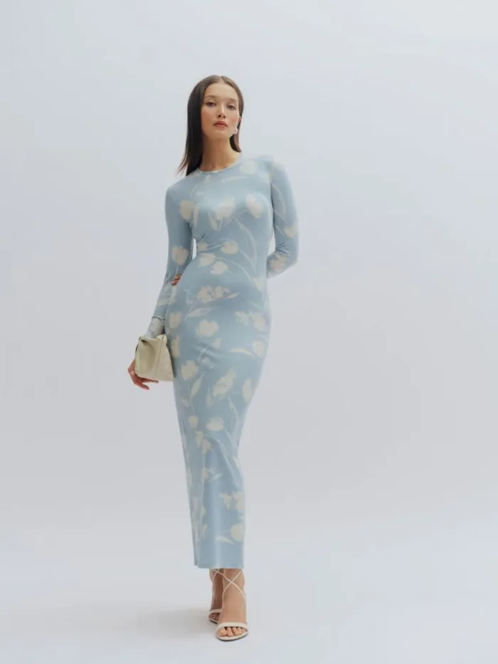Clothing The Reformation Petites Tommie Knit Dress Clarity