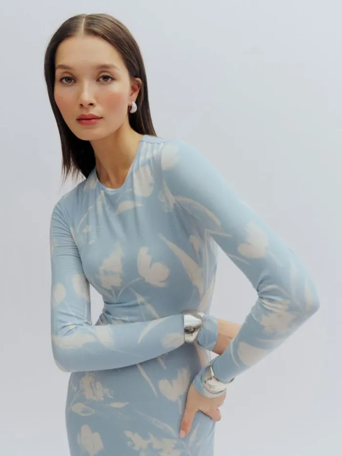 Clothing The Reformation Petites Tommie Knit Dress Clarity