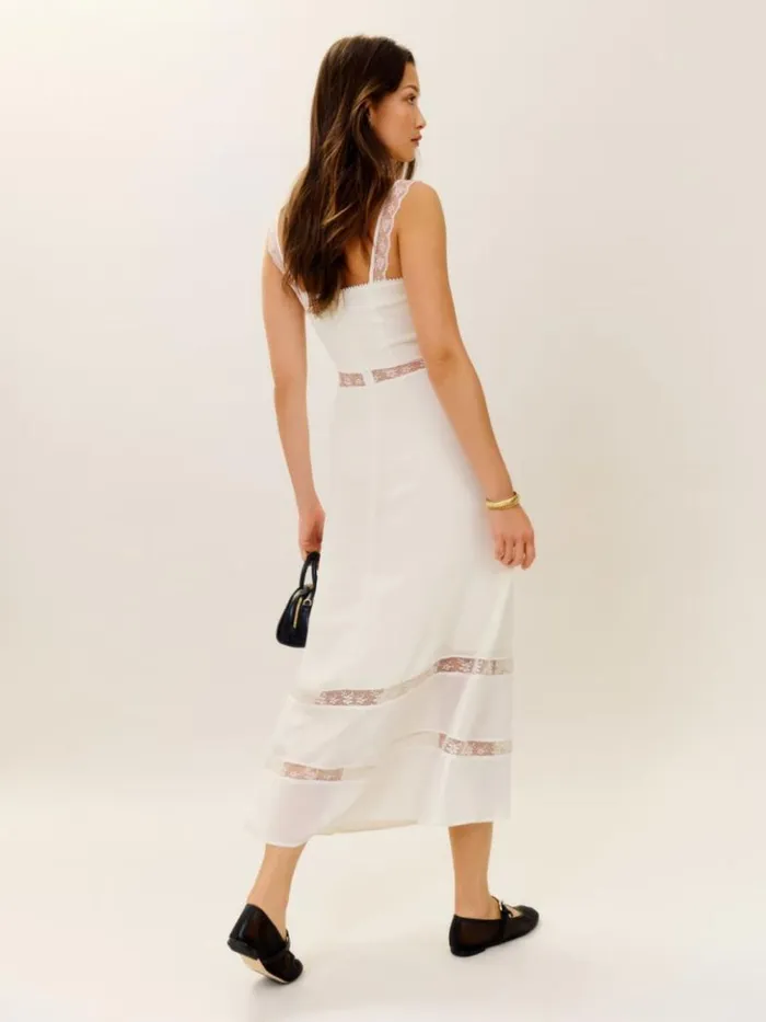 Clothing The Reformation Petites Wynton Dress Ivory