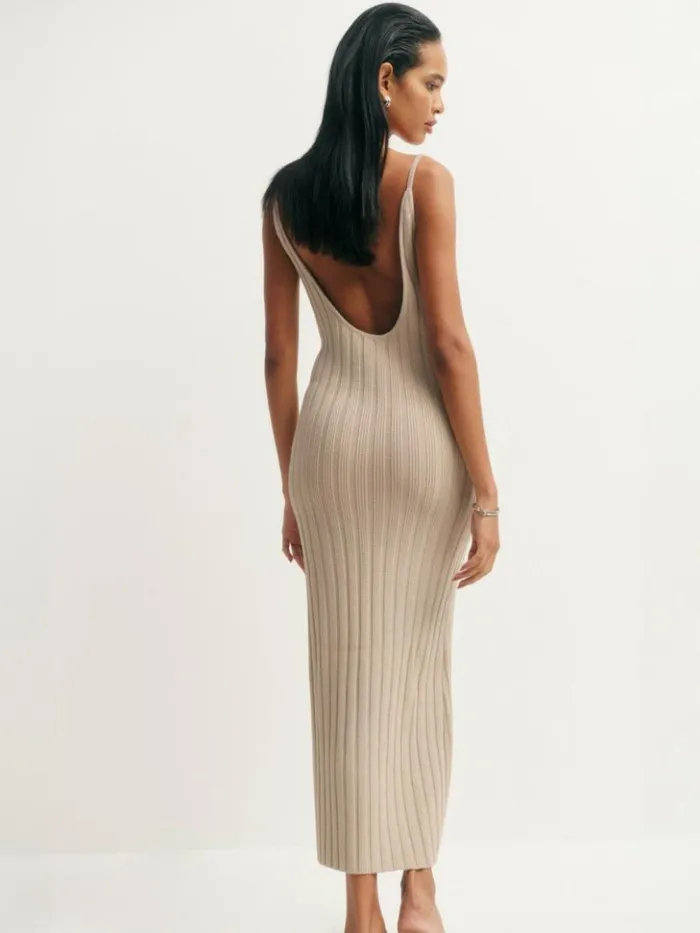 Clothing The Reformation Samantha Cotton Sweater Dress Coyote