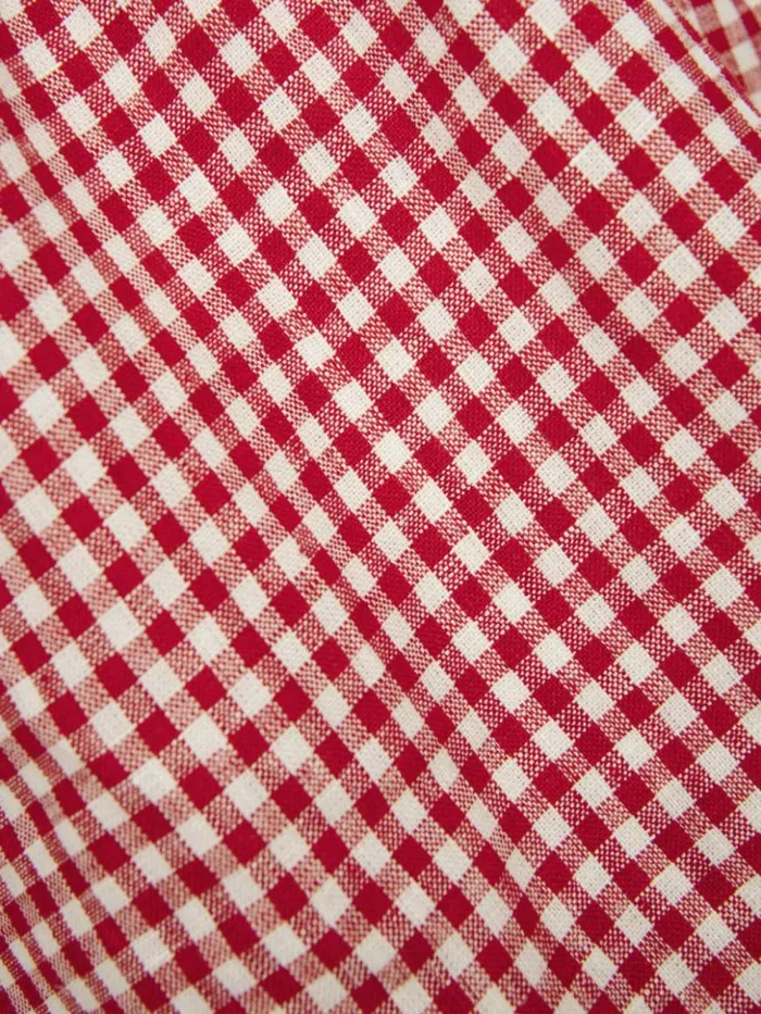 Clothing The Reformation Sora Linen Dress Tomato Check