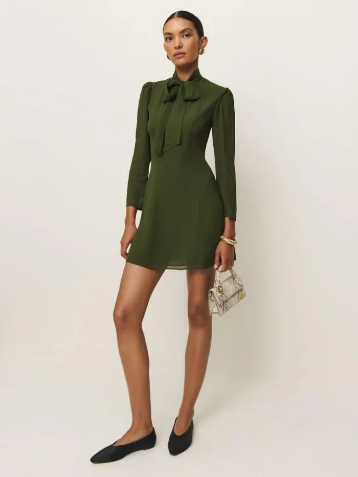 Clothing The Reformation Sunna Dress Fern Green
