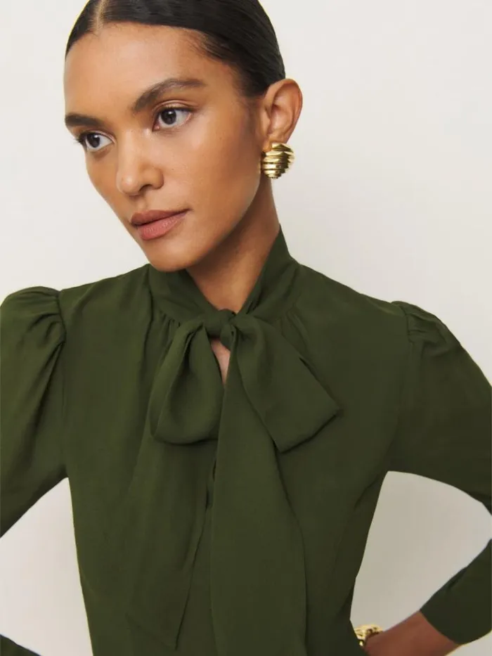 Clothing The Reformation Sunna Dress Fern Green