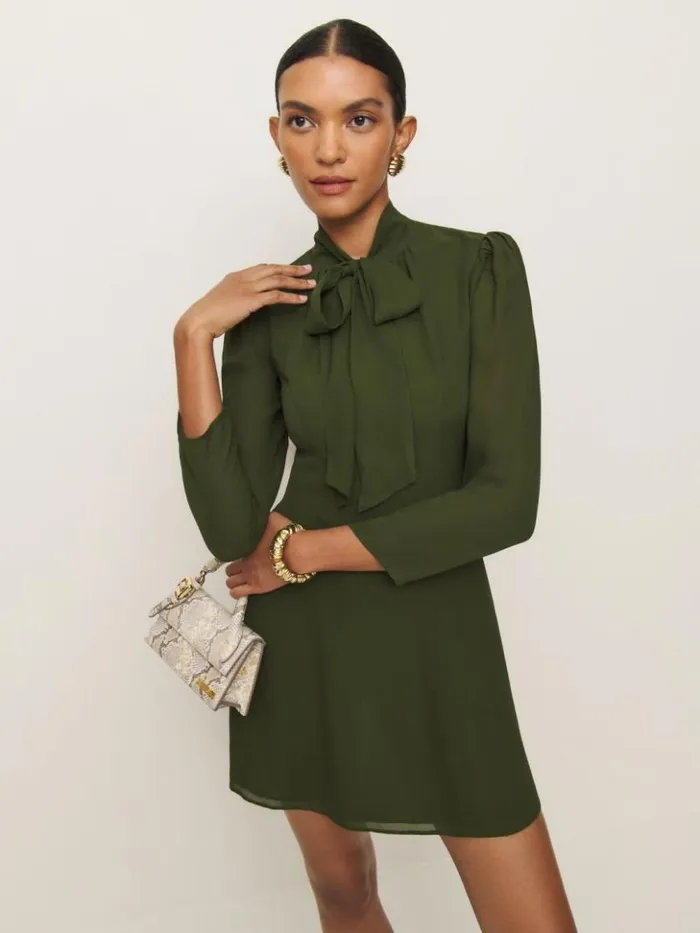 Clothing The Reformation Sunna Dress Fern Green