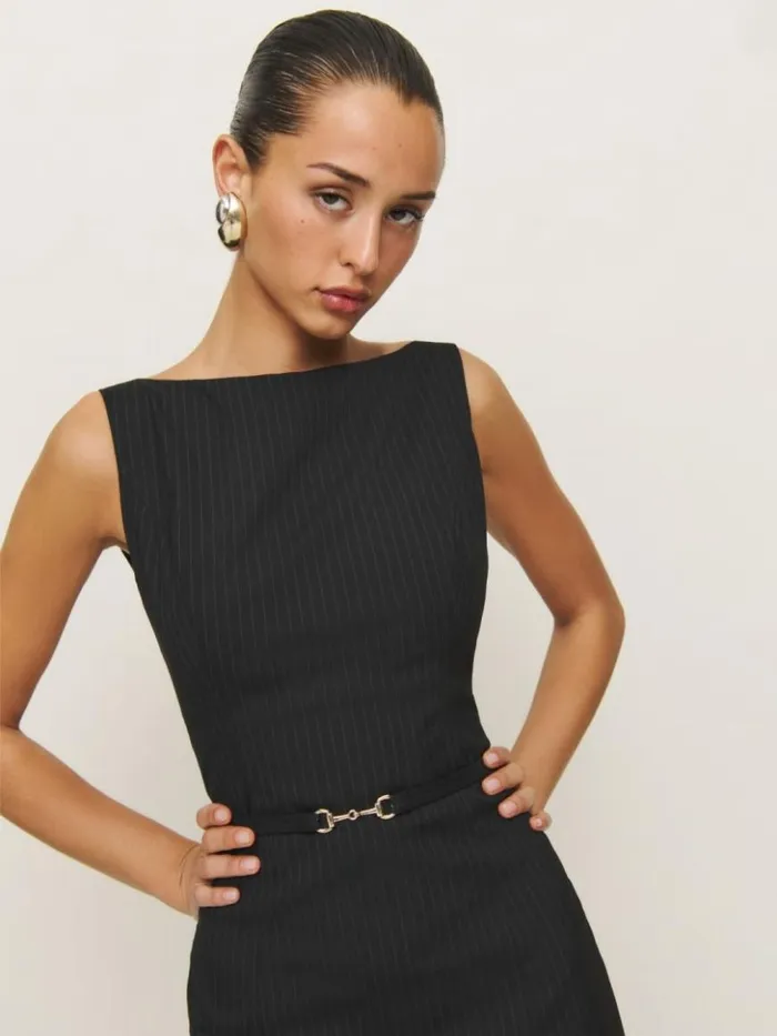 Clothing The Reformation Taya Dress Black