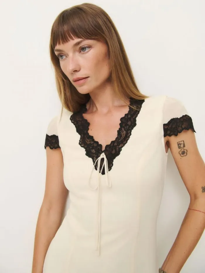 Clothing The Reformation Tiffie Dress Fior Di Latte