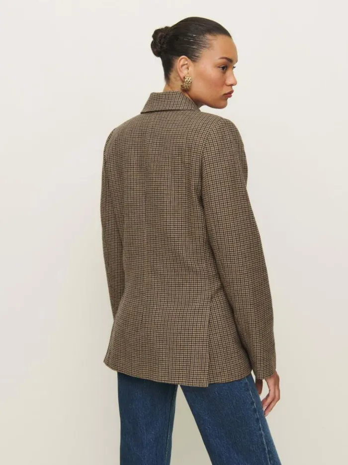 Clothing The Reformation Winston Blazer Hazel Check