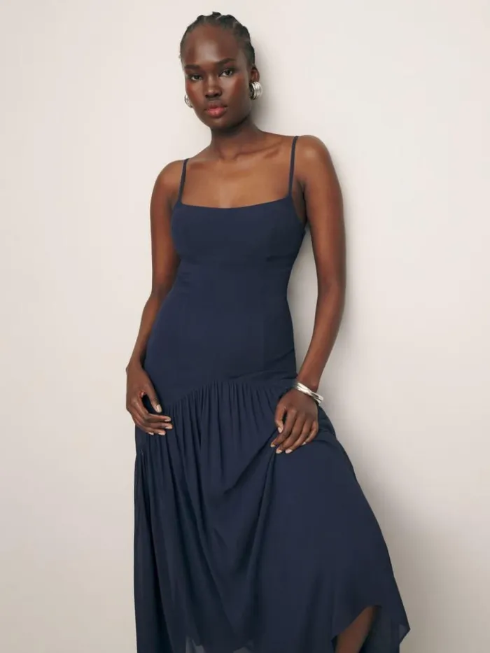 ClothingWeddings The Reformation Catana Dress Navy