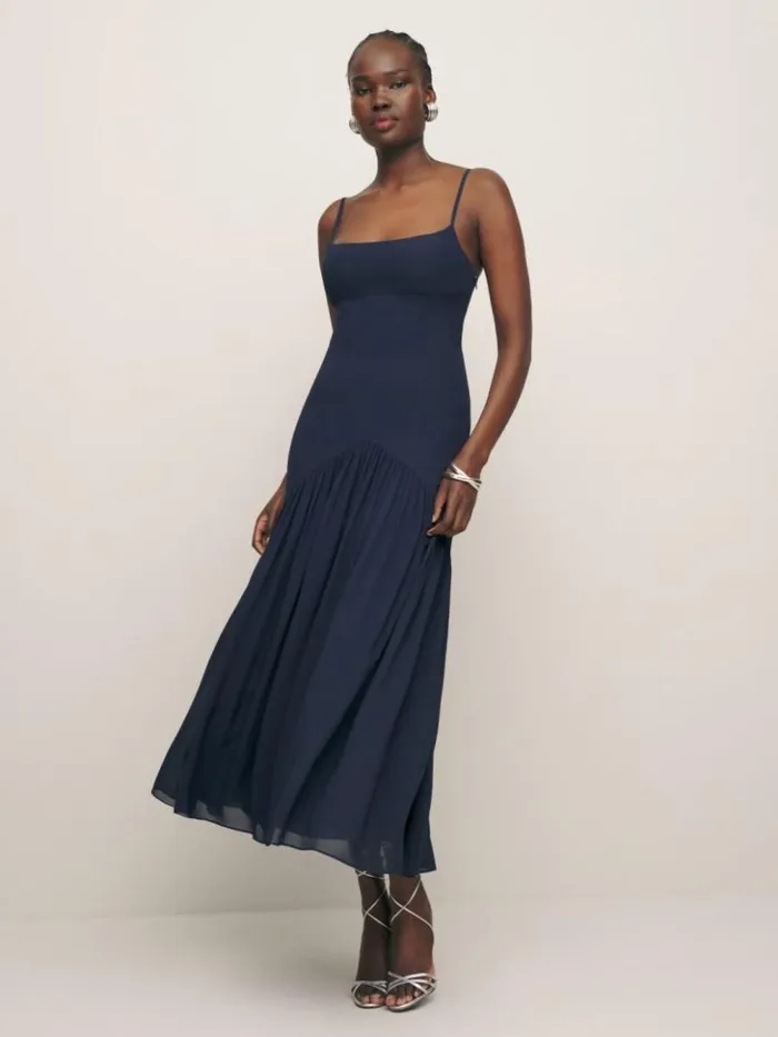 ClothingWeddings The Reformation Catana Dress Navy