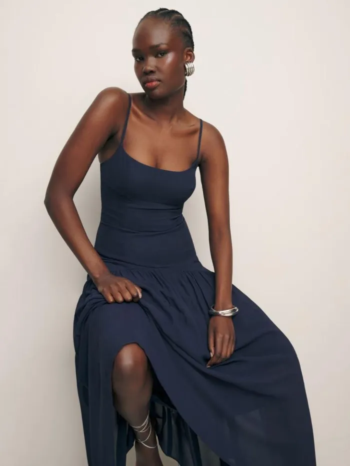 ClothingWeddings The Reformation Catana Dress Navy